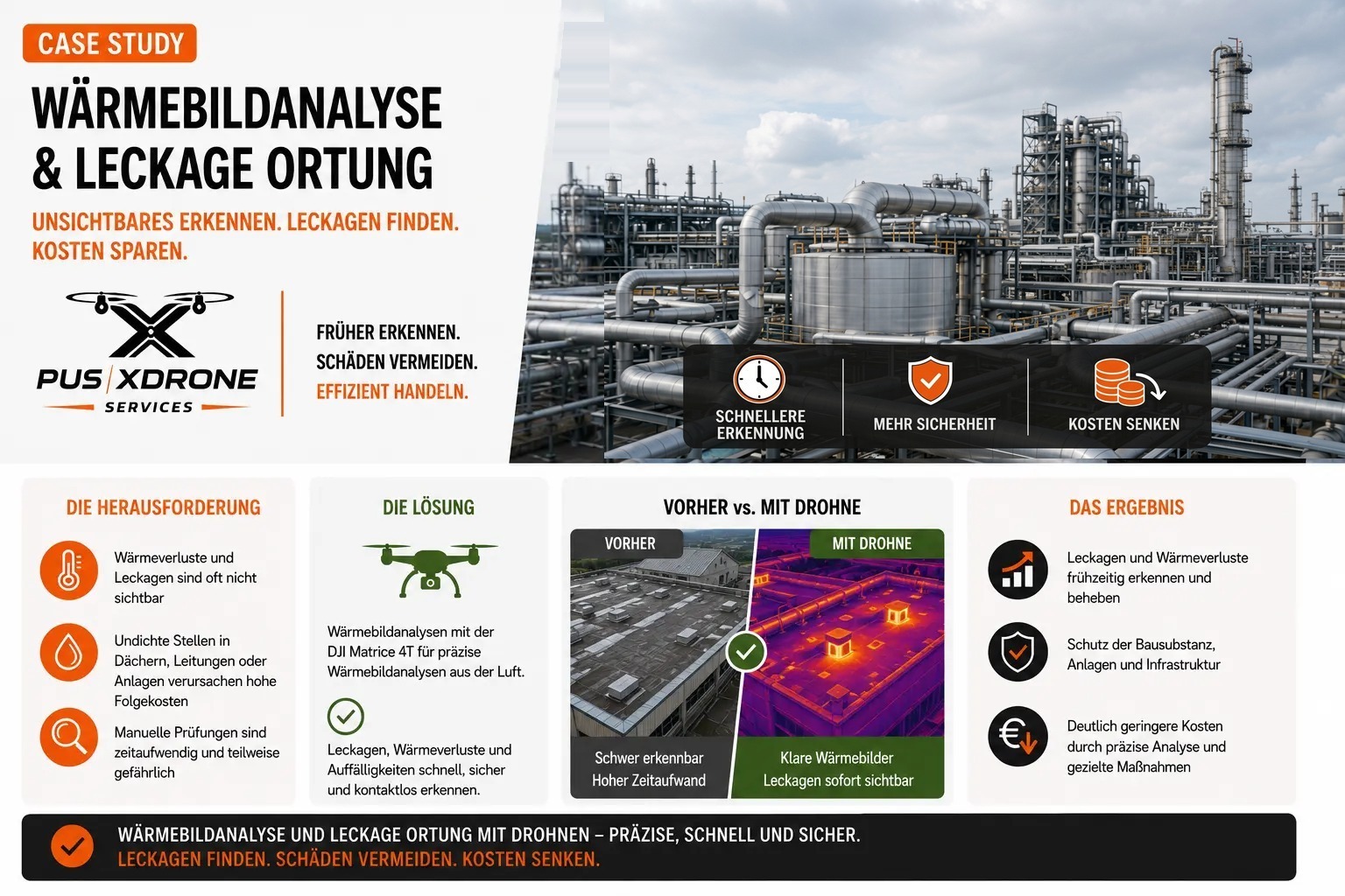 Case Study: Wärmebildanalyse & Leckage-Ortung
